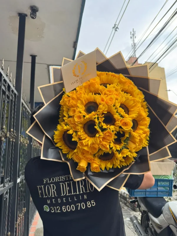 Bouquet en girasoles