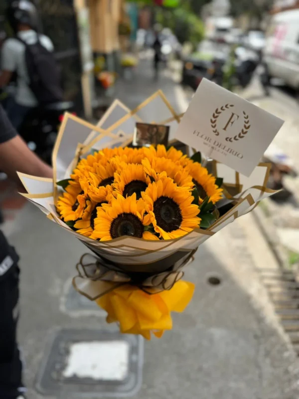 Bouquet en girasoles