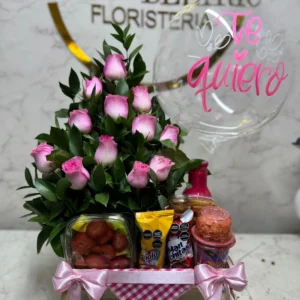 Desayuno sorpresa con rosas y globo